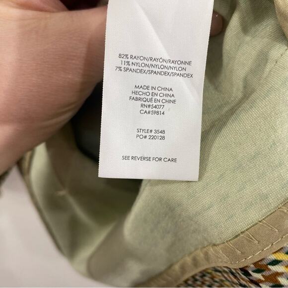 CAbi Pastime Blazer #3548 Plaid Check Career Jacket Brown Tan Size 4 - Picture 7 of 13